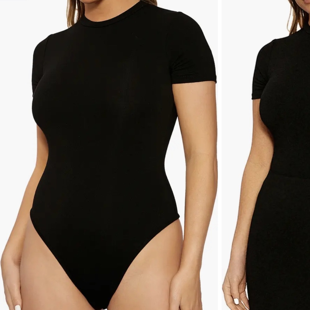 Naked Wardrobe Black XL bodysuit/ t-shirt New without tag